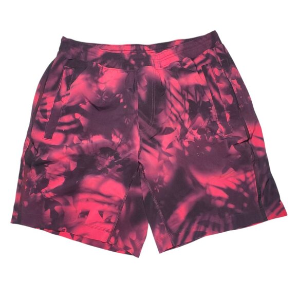 Lululemon Pace Breaker Lined Shorts Men's XL Pink Watercolor Athletic Gym - Picture 1 of 9